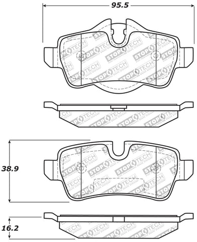 StopTech Performance 07-09 Mini Cooper/Cooper S Rear Brake Pads - 309.13090