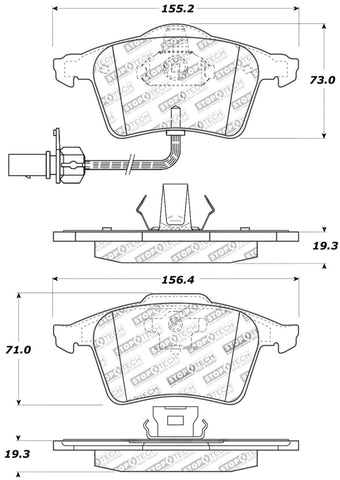 StopTech Performance 1/05-09 Audi A4/A4 Quattro Front Brake Pads - 309.09151