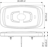 Hella L/Bar Mini 16In Led (Mv Fxd Amber Lens) - 014565311