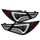 Spyder Hyundai Sonata 11-13 LED Tail Lights Light Bar Black ALT-YD-HYSON11-LED-BK - 5075246