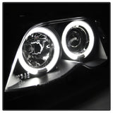 Spyder BMW E46 3-Series 02-05 4DR Projector Headlights 1PC LED Halo Blk PRO-YD-BMWE4602-4D-AM-BK - 5042415