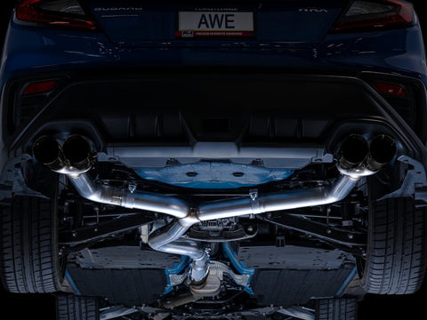 AWE Tuning 2022+ VB Subaru WRX Track Edition Exhaust - Diamond Black Tips - 3020-43979