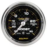 Autometer Carbon Fiber 52mm 30 PSI Electronic Boost gauge - 4777