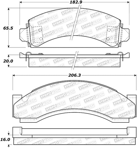 StopTech Street Brake Pads - Rear - 308.05430