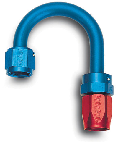 Russell Performance -6 AN Red/Blue 180 Degree Full Flow Swivel Hose End (With 1in Radius) - 613260