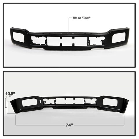 Spyder Ford F150 18-20 KING RANCH LIMITED w/Fog Lights Hole Front Bumper- Black (OEM JL3Z17757EAPTM) - 9948442