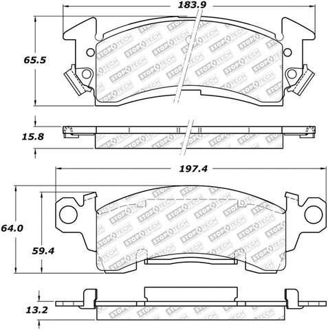 StopTech Street Select Brake Pads - Rear - 305.00520