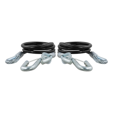 RockJock Curt Towing Safety Cable Kit 44 1/2in Long w/ 2 Snap Hooks 5000lbs 2-Pack - RJ-80151