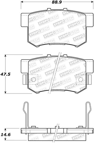 StopTech Street Brake Pads - Rear - 308.05371