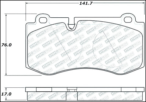 StopTech Street Select Brake Pads w/Hardware - Front - 305.12230