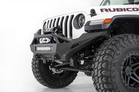 Addictive Desert Designs 2020 Jeep Gladiator JT Stealth Fighter Front Bump w/ Top Hoop & Winch Mount - F961692080103