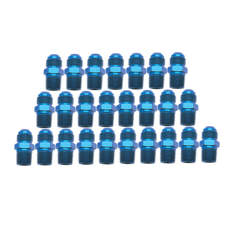 Russell Performance -4 AN to 1/8in NPT Straight Flare to Pipe (Blue) (25 pcs.) - 660428