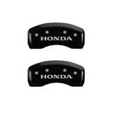 MGP 4 Caliper Covers Engraved Front & Rear Honda Black Finish Silver Char 2010 Honda Civic - 20223SHONBK