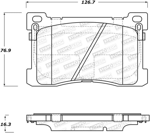 StopTech Street Brake Pads - Front - 308.15760