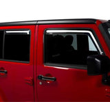 Putco 07-18 Jeep Wrangler JK - 4 Door Element Tinted Window Visors - 580229