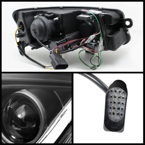 Spyder Audi A6 05-07 Projector Headlights Halogen Light Tube DRL Blk PRO-YD-ADA605-LTDRL-BK - 5071903