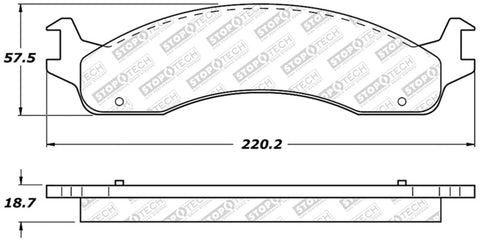 StopTech Street Select Brake Pads - 305.06550