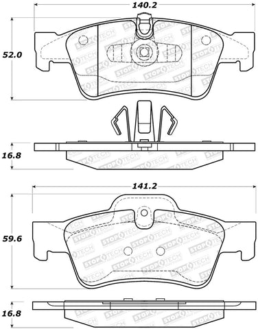 StopTech Street Brake Pads - 308.11220