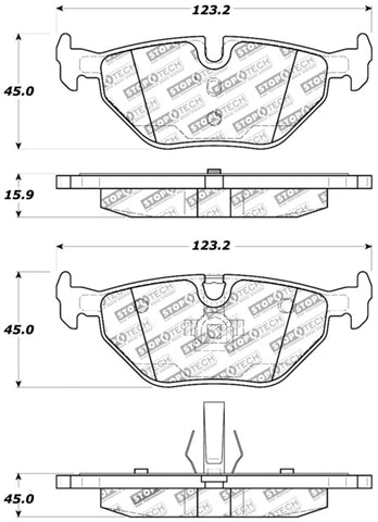 StopTech Performance 01-02 BMW Z3 / 03-09 Z4 / 10/90-07 3 Series / 99-09 Saab 9-5 Rear Brake Pads - 309.06920