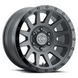 ICON Compression 18x9 6x5.5 0mm Offset 5in BS 106.1mm Bore Double Black Wheel - 2018908350DB