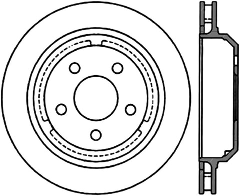 StopTech Power Slot 98-02 Chevy/Pontiac Camaro/Firebird Slotted Left Rear CRYO Rotor - 126.62065CSL