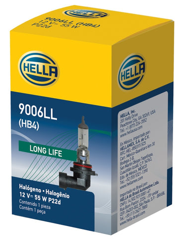 Hella Bulb 9006/HB4 12V 55W P22d T4 LONGLIFE - 9006LL