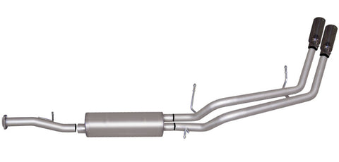 Gibson 07-12 Chevrolet Avalanche LS 5.3L 2.25in Cat-Back Dual Sport Exhaust - Aluminized - 5574