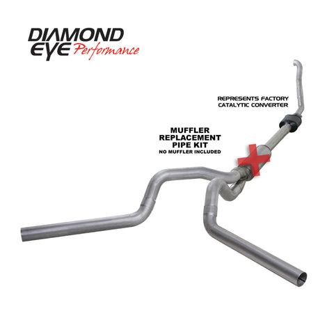 Diamond Eye KIT 4in TB MFLR RPLCMENT PIPEDUALALUM94-97 5 7 3L F250/F350 PWRSTROKE NFS - K4308A-RP