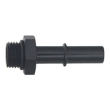 DeatschWerks 6AN ORB Male to 3/8in Male EFI Quick Connect Adapter - Anodized Matte Black - 6-02-0122-B