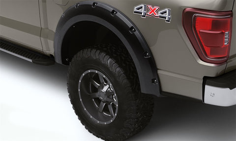 Lund 21-23 Ford F-150 (Excl. Lightning) RX-Rivet Style Textured Fender Flares - Black (4 Pc.) - RX150T