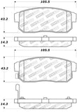 StopTech Street Touring 04-07 RX-8 Rear Pads - 308.10080