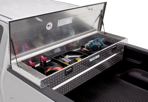 Tradesman Aluminum Single Lid Cross Bed Truck Tool Box (63in.) - Black - 79304