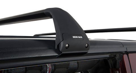 Rhino-Rack 07-22 Jeep Wrangler JK/JL 4 Door Hard Top Vortex SG 2 Bar Roof Rack - Black - SG59