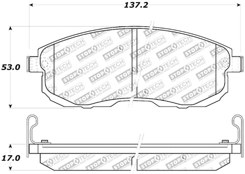 StopTech Performance 02-05 Infiniti G35 / 07-09 Nissan Altima/Sentra / 6/02-05 350Z Front Brake Pa - 309.08150