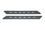 Putco 19-20 Ford Ranger SuperCab - w/ RANGER Etching (2pcs) Black Platinum Door Sills - 95144BPFD