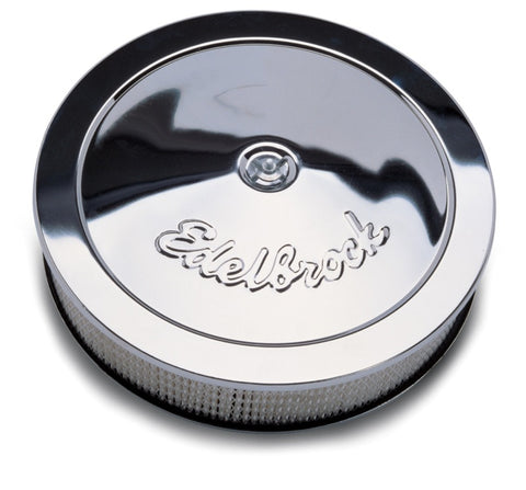 Edelbrock Air Cleaner Pro-Flo Series Round Steel Top Paper Element 14In Dia X 3 75In Dropped Base - 1221