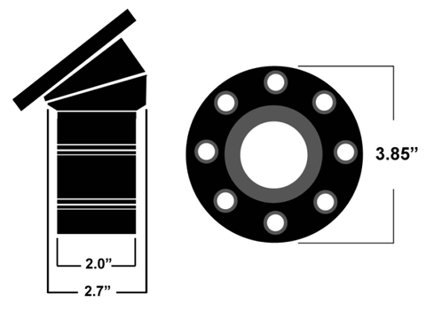 Ridetech 67-68 Camaro Locking Gas Cap (Black Anodized) - 81000033