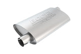 Borla Universal Pro-XS Muffler Oval 2.5in Inlet/Outlet Offset/Offset Notched Muffler - 400490