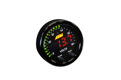 AEM X-Series 8-18V Volt Gauge - 30-0303