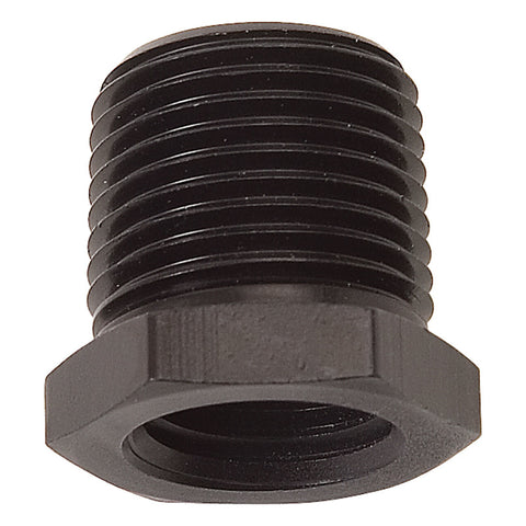 Russell Performance 3/8in Male to 1/4in Female Pipe Bushing Reducer (Black) - 661563