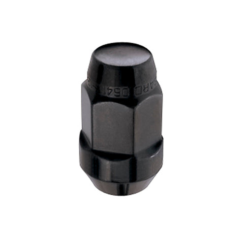 McGard Hex Lug Nut (Cone Seat Bulge Style) M14X1.5 / 22mm Hex / 1.945in. Length (4-Pack) - Black - 64034