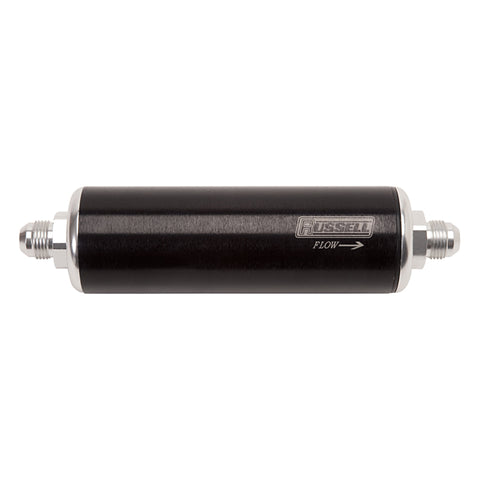 Russell Performance Black/Silver Anodized Aluminum (8-1/4in Length -8 male inlet/outlet) - 649153