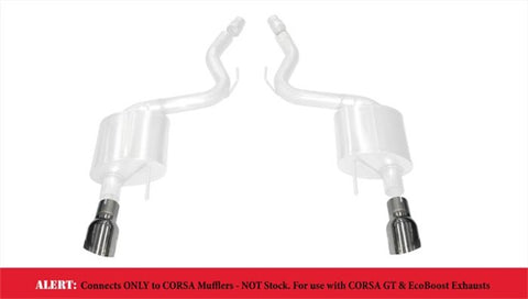 Corsa 15-17 Ford Mustang GT 3.0in Inlet / 4.5in Outlet Polished Tip Kit (For Corsa Exhaust Only) - 14346