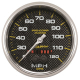 Autometer Marine Carbon Fiber 5in 120mph GPS Speedometer - 200646-40