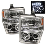 Spyder Ford F250/350/450 Super Duty 08-10 Projector Headlights LED Halo LED Chrm PRO-YD-FS08-HL-C - 5010582