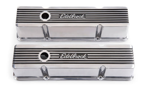 Edelbrock Valve Cover Elite II Series Chevrolet 1959-1986 262-400 CI V8 Tall Polished - 4263