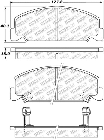 StopTech Street Select Brake Pads - Rear - 305.02730