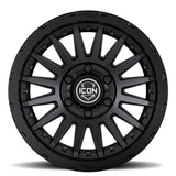 ICON Recon Pro 17x8.5 6x5.5 0mm Offset 4.75in BS 106.1mm Bore Satin Black Wheel - 23617858347SB