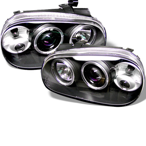 Spyder Volkswagen Golf IV 99-05 Projector Headlights LED Halo Black High H1 Low H1 PRO-YD-VG99-BK - 5012159