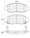 StopTech Street Touring 98-02 Honda Accord Coupe/Sedan Front Brake Pads - 308.07640